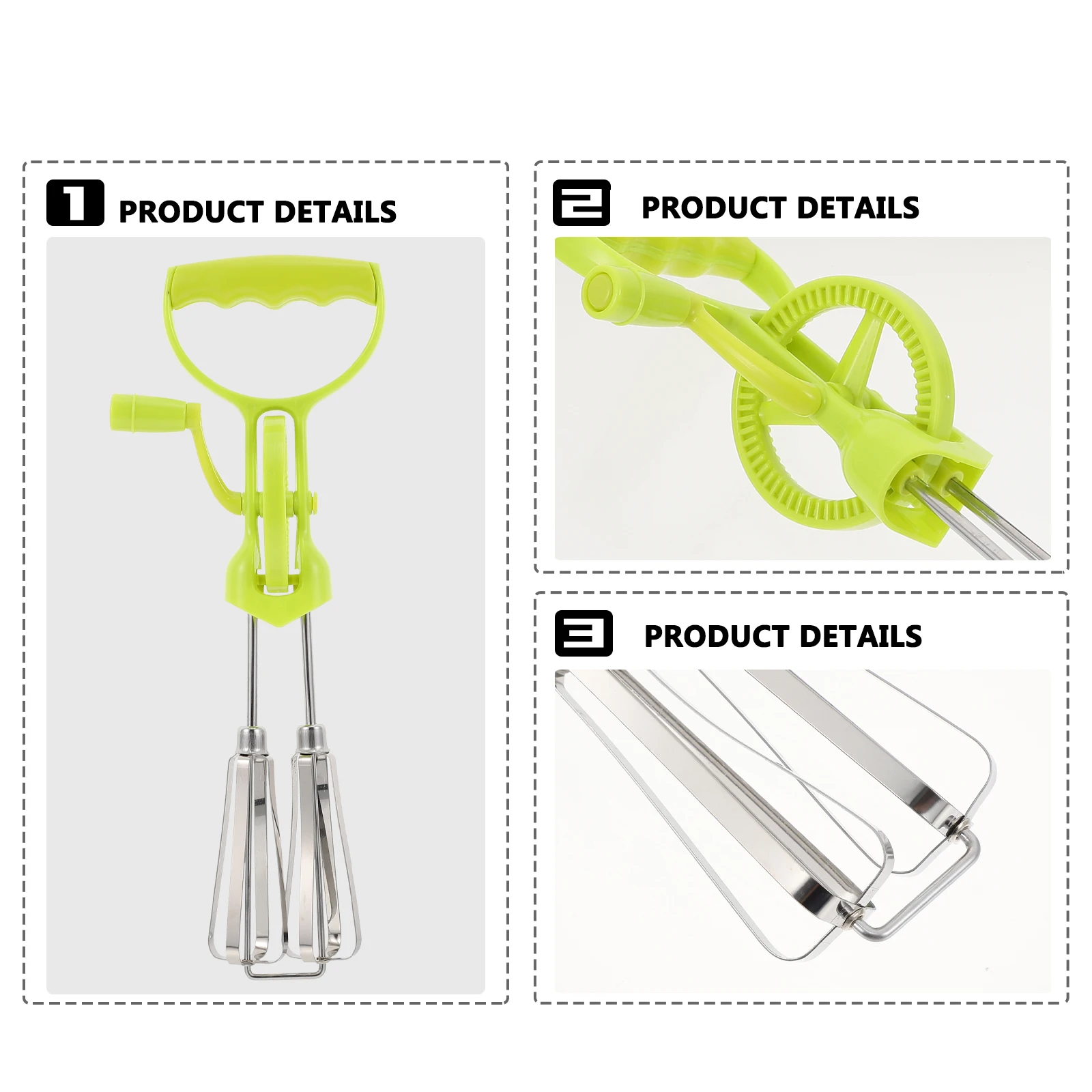 Manual Egg Beater Stainless Steel Handheld Whisk Kitchen Tool Crank Style Mixer RustProof Baking Dough Whisk
Manual Egg Beater Stainless Steel Handheld Whisk Kitchen Tool Crank Style Mixer RustProof Baking Dough Whisk