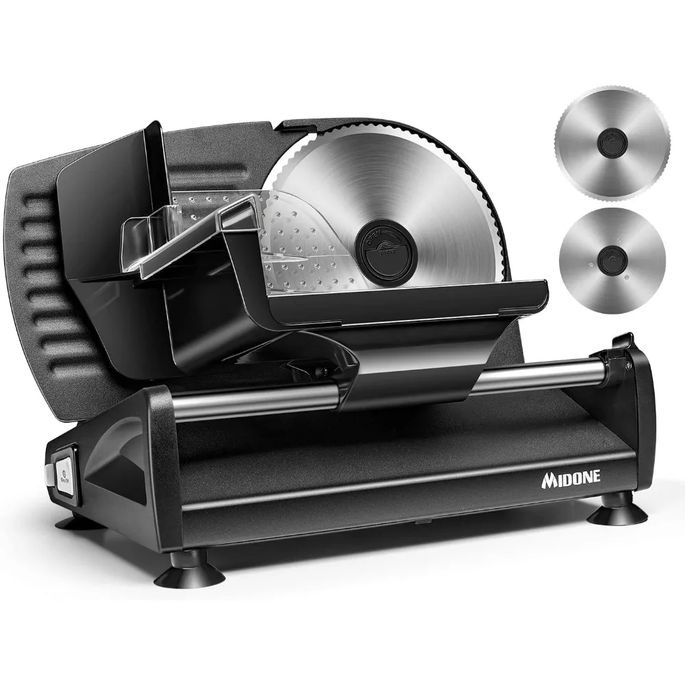 Meat Slicer 200W Electric Deli Food Slicer with Two Removable 7.5’’ Stainless Steel Blade, Adjustable Thickness for Home Use
Meat Slicer 200W Electric Deli Food Slicer with Two Removable 7.5’’ Stainless Steel Blade, Adjustable Thickness for Home Use