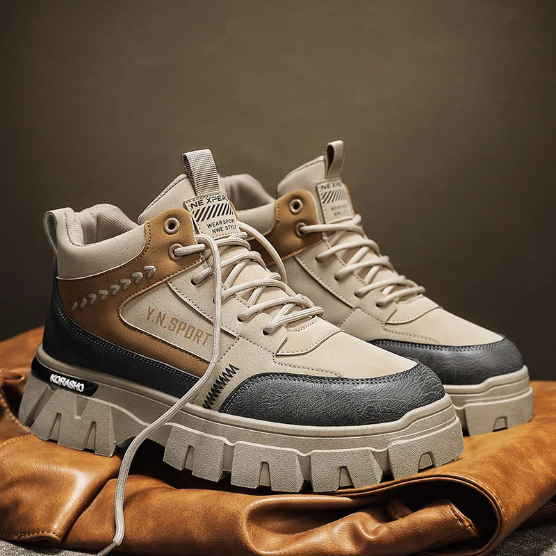Shoes for Men Fashion High Quality Leather High-top Men Shoes Outdoor Tooling Soft Sole Comfort Leisure Ankle Boots Botas Hombre
Shoes for Men Fashion High Quality Leather High-top Men Shoes Outdoor Tooling Soft Sole Comfort Leisure Ankle Boots Botas Hombre