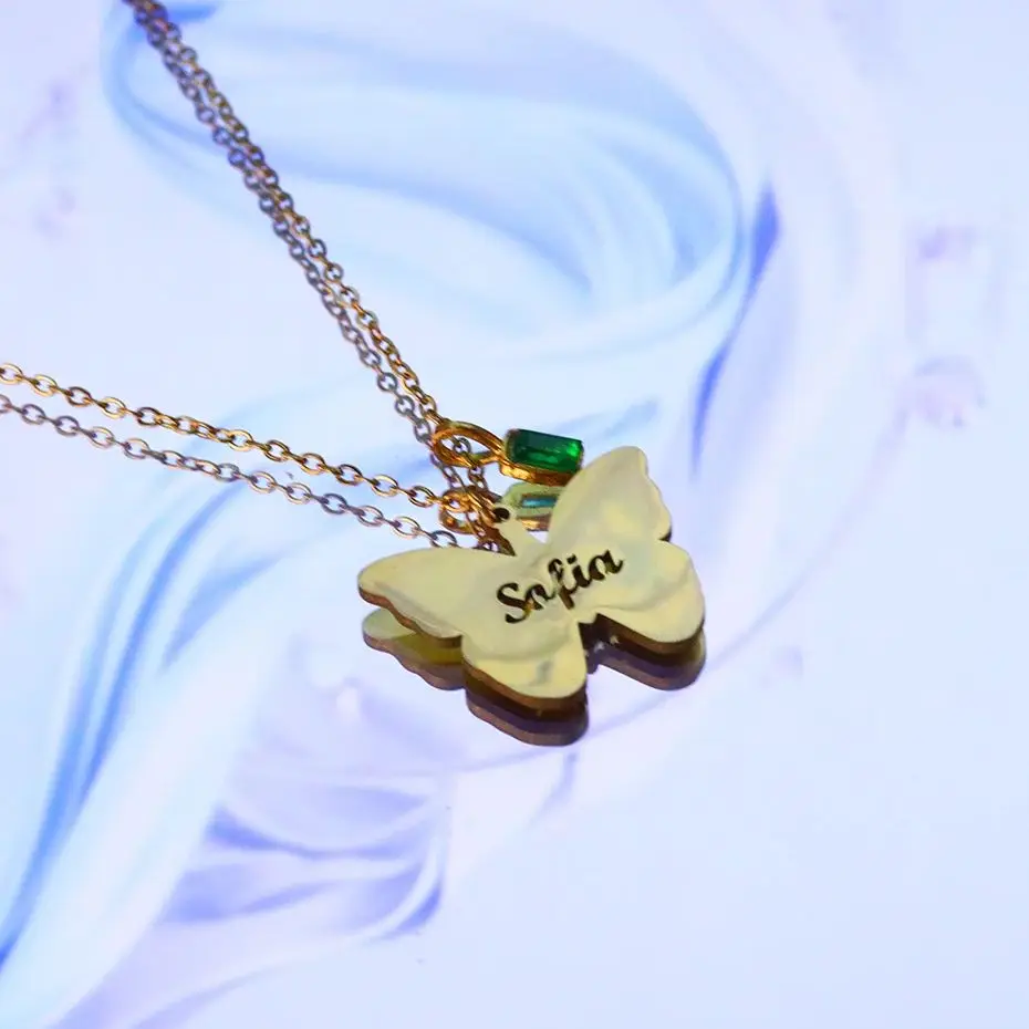 Todorova Custom Name Women Korea Style Lovely Butterfly Necklace Stainless Steel Cute Pendant Jewelry Gift
Todorova Custom Name Women Korea Style Lovely Butterfly Necklace Stainless Steel Cute Pendant Jewelry Gift