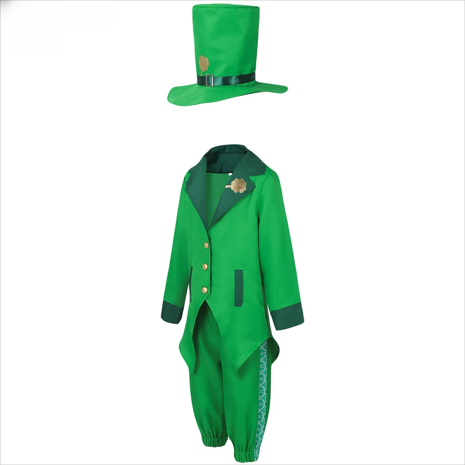 Children's Halloween Clover Stage Performance Suit Set Leprechaun Green Fancy Dress Boy's Irish St. Patrick's Day Party Costume
Children's Halloween Clover Stage Performance Suit Set Leprechaun Green Fancy Dress Boy's Irish St. Patrick's Day Party Costume