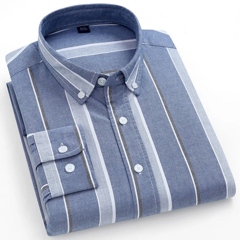 Cotton Oxford Shirt for Men Long Sleeve Hight Quality Formal Office Business Dress Shirts Casual Striped Checker Fashion Clothes
Cotton Oxford Shirt for Men Long Sleeve Hight Quality Formal Office Business Dress Shirts Casual Striped Checker Fashion Clothes