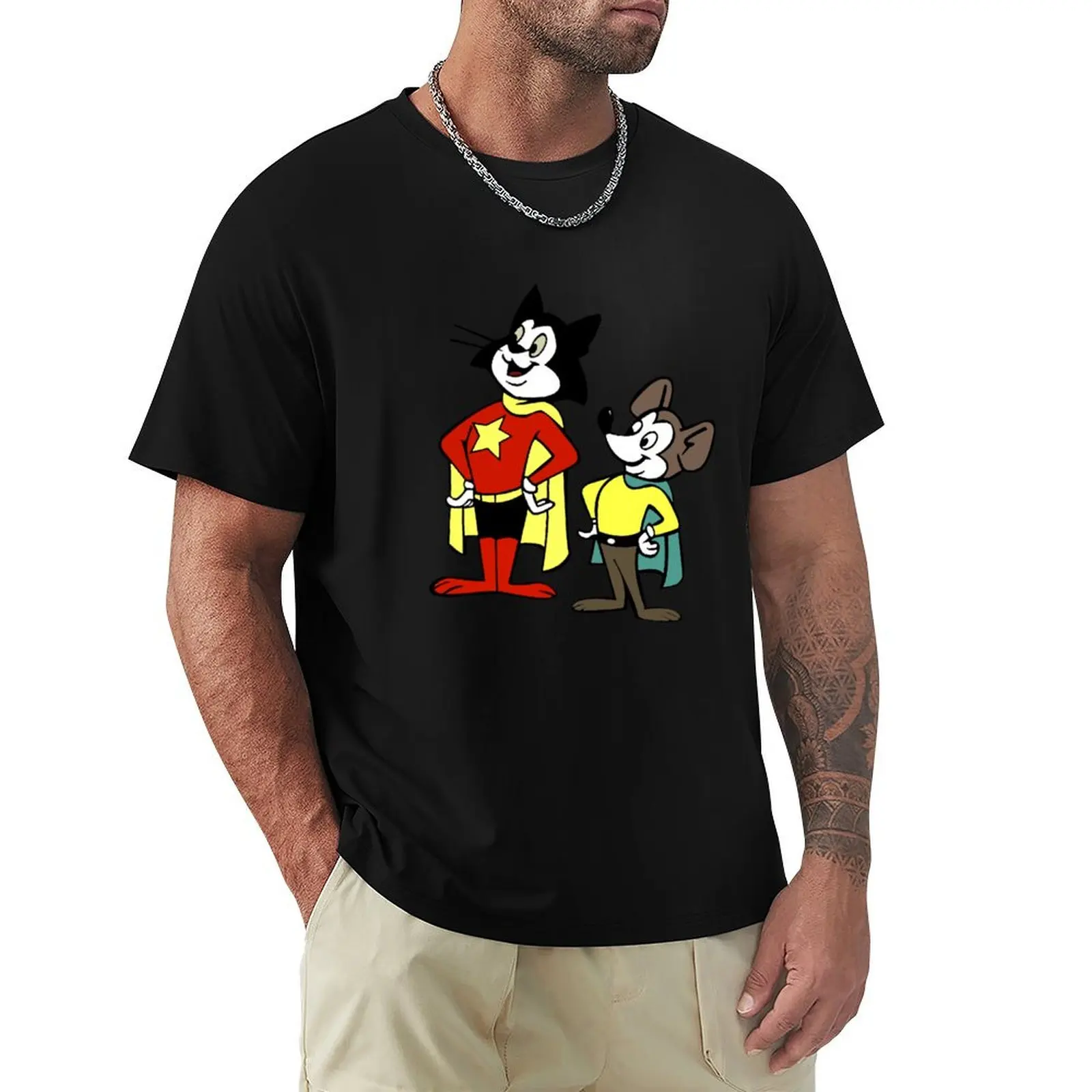 Courageous Cat With Minute Mouse T-Shirt Funny t-shirt tops anime shirt Men's t-shirt
Courageous Cat With Minute Mouse T-Shirt Funny t-shirt tops anime shirt Men's t-shirt