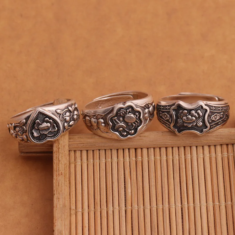 Buyee 925 Sterling Silver Flower Ring Elegant Carving pattern Open Ring for Women Men Fashion Ethnic Fine Jewelry Circle Gift
Buyee 925 Sterling Silver Flower Ring Elegant Carving pattern Open Ring for Women Men Fashion Ethnic Fine Jewelry Circle Gift