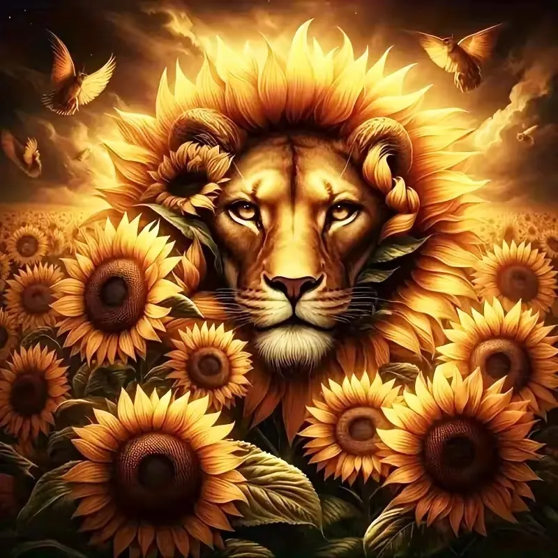 CHENISTORY Diamond Mosaic Embroidery Kit Sunflower Lion 5D Diamond Art Painting Kits Animals Picture Of Rhinestones Home Decor
CHENISTORY Diamond Mosaic Embroidery Kit Sunflower Lion 5D Diamond Art Painting Kits Animals Picture Of Rhinestones Home Decor