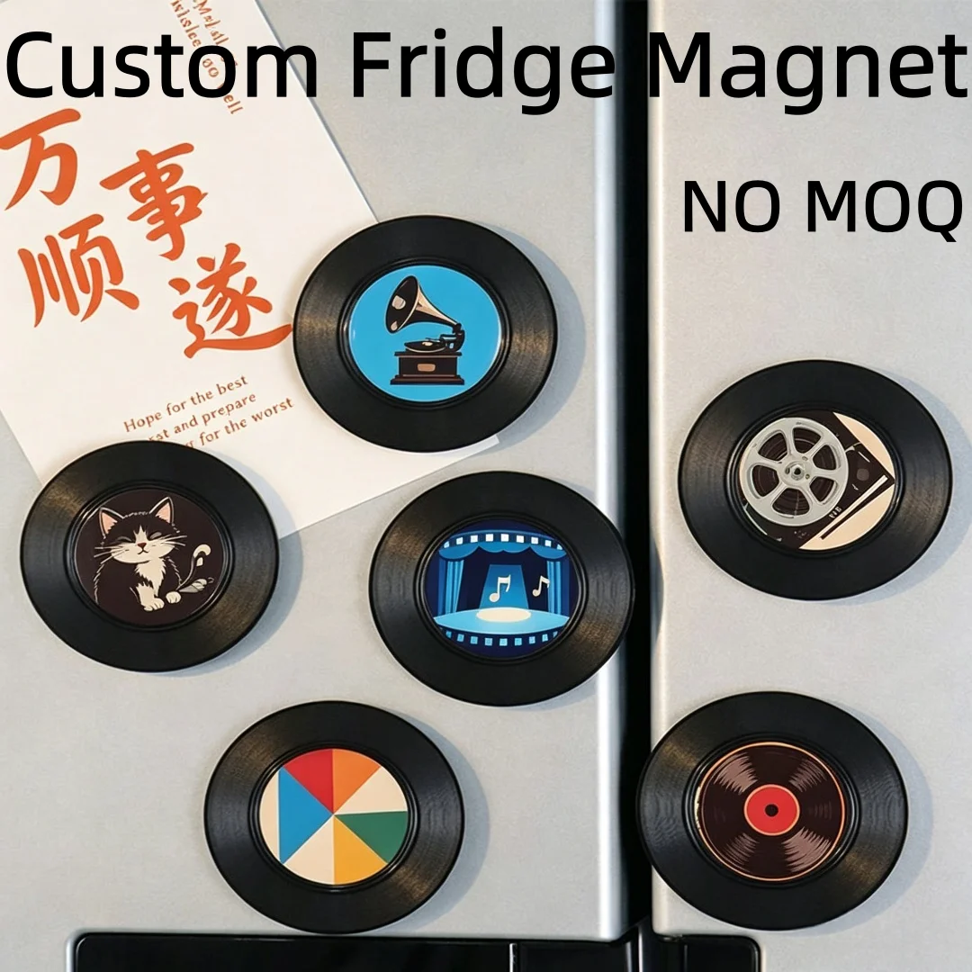 Retro Vinyl Record Shape Personalized Fridge Magnets Custom Printed Photo Pattern Decorative Refrigerator Magnets No MOQ Custom
Retro Vinyl Record Shape Personalized Fridge Magnets Custom Printed Photo Pattern Decorative Refrigerator Magnets No MOQ Custom