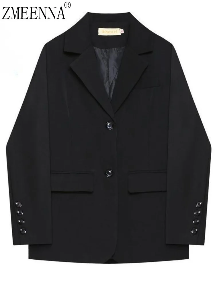 ZMEENNA 2025 Spring New Elegant Chic Design Women's Blazer Black Jacket Oversized Style Suit Coat With Button Pockets ZM817
ZMEENNA 2025 Spring New Elegant Chic Design Women's Blazer Black Jacket Oversized Style Suit Coat With Button Pockets ZM817