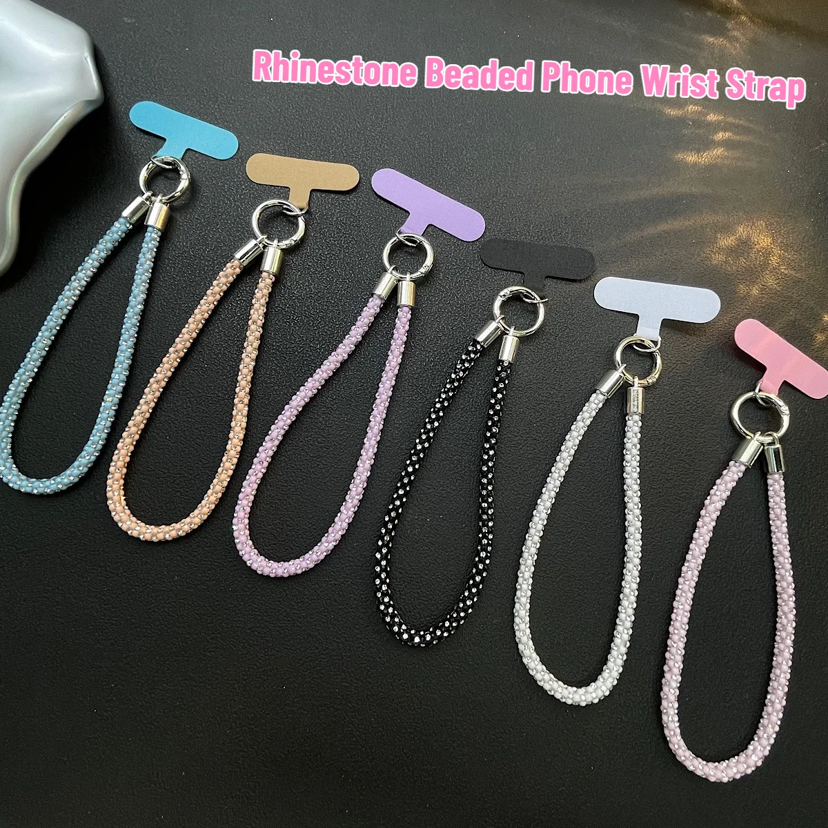 Luxury Sparkling Rhinestone Beaded Phone Wrist Strap Universal Patch Tab Anti-lost Lanyard Bling Bag Pendant Keychain For Women
Luxury Sparkling Rhinestone Beaded Phone Wrist Strap Universal Patch Tab Anti-lost Lanyard Bling Bag Pendant Keychain For Women