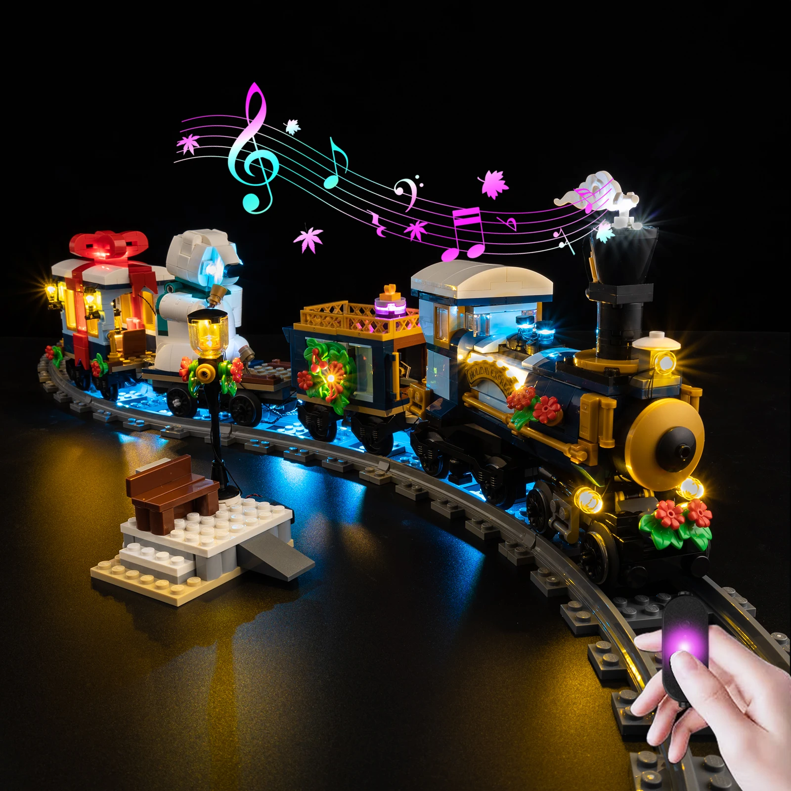 Комплект светодиодных фонарей Kyglaring подходит для декоративной лампы Holiday Express Train 10361, а не строительные блоки
Комплект светодиодных фонарей Kyglaring подходит для декоративной лампы Holiday Express Train 10361, а не строительные блоки