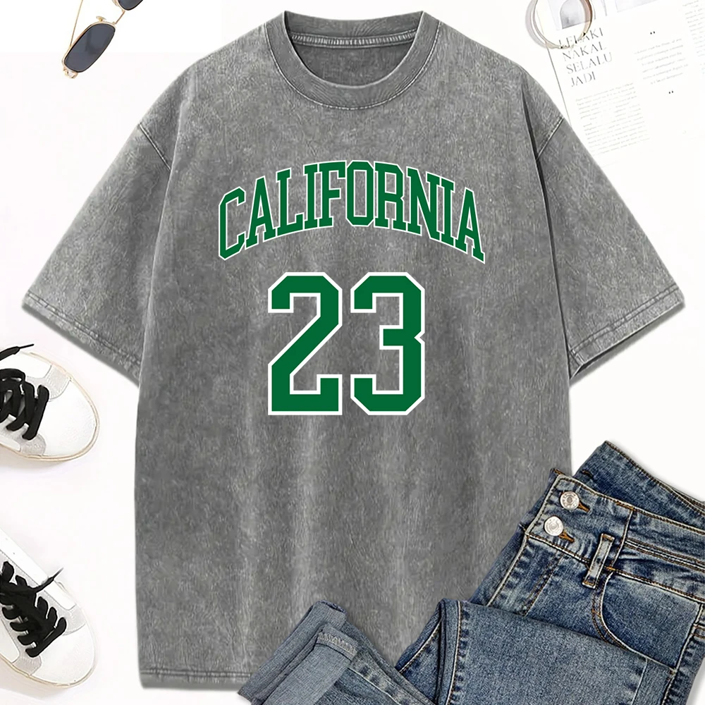 Green Letter California 23 Print Washed Tee Shirts Women Trendy Cotton Streetwear O-Neck Casual T Shirt Oversized Sports Top
Green Letter California 23 Print Washed Tee Shirts Women Trendy Cotton Streetwear O-Neck Casual T Shirt Oversized Sports Top