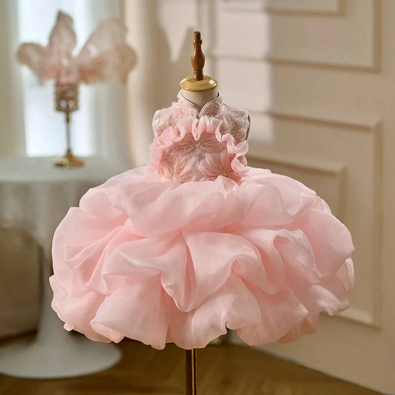 Dreamy Vow D164 Elegant Pink High Neck Lace Flower Girl Dress Knee Length Puffy Gown for Wedding Birthday Holiday Party 2026
Dreamy Vow D164 Elegant Pink High Neck Lace Flower Girl Dress Knee Length Puffy Gown for Wedding Birthday Holiday Party 2026