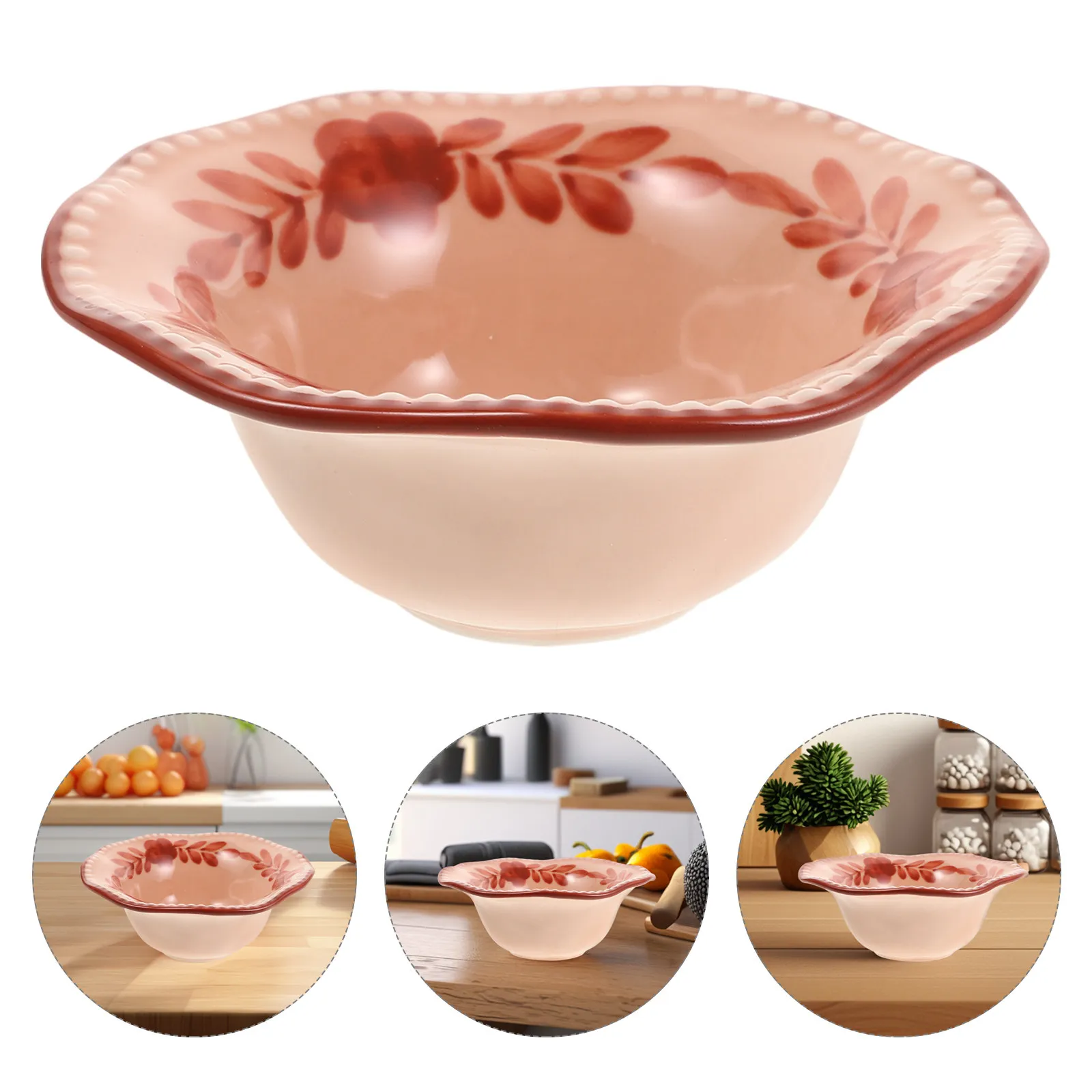 Ceramic Floral Salad Bowl Stylish Food Serving Bowl for Family Gatherings Picnics Parties Dessert Fruit Storage Kitchen Gadget
Ceramic Floral Salad Bowl Stylish Food Serving Bowl for Family Gatherings Picnics Parties Dessert Fruit Storage Kitchen Gadget