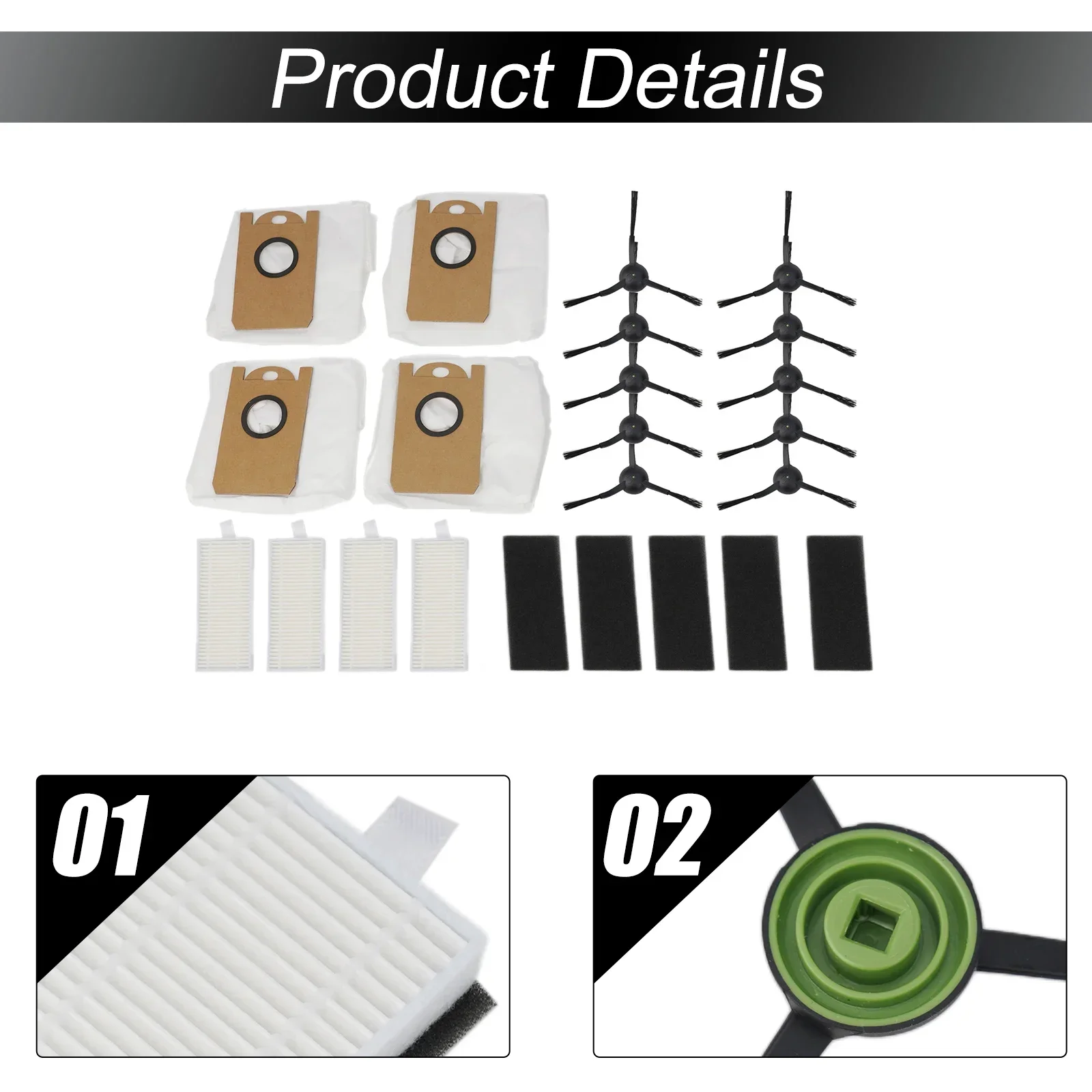 Filters Side Brush Dust Bags Replacement Accessories Attachment Floor Cleaning Spare Sweeper High Quality New Practical
Filters Side Brush Dust Bags Replacement Accessories Attachment Floor Cleaning Spare Sweeper High Quality New Practical