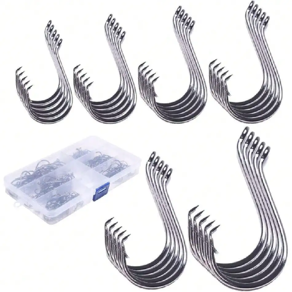 Octopus Hook Fishing Hooks High Carbon Steel Offset Circle Hooks For Freshwater Saltwater For Bass Trout Catfish,160Pcs,
Octopus Hook Fishing Hooks High Carbon Steel Offset Circle Hooks For Freshwater Saltwater For Bass Trout Catfish,160Pcs,