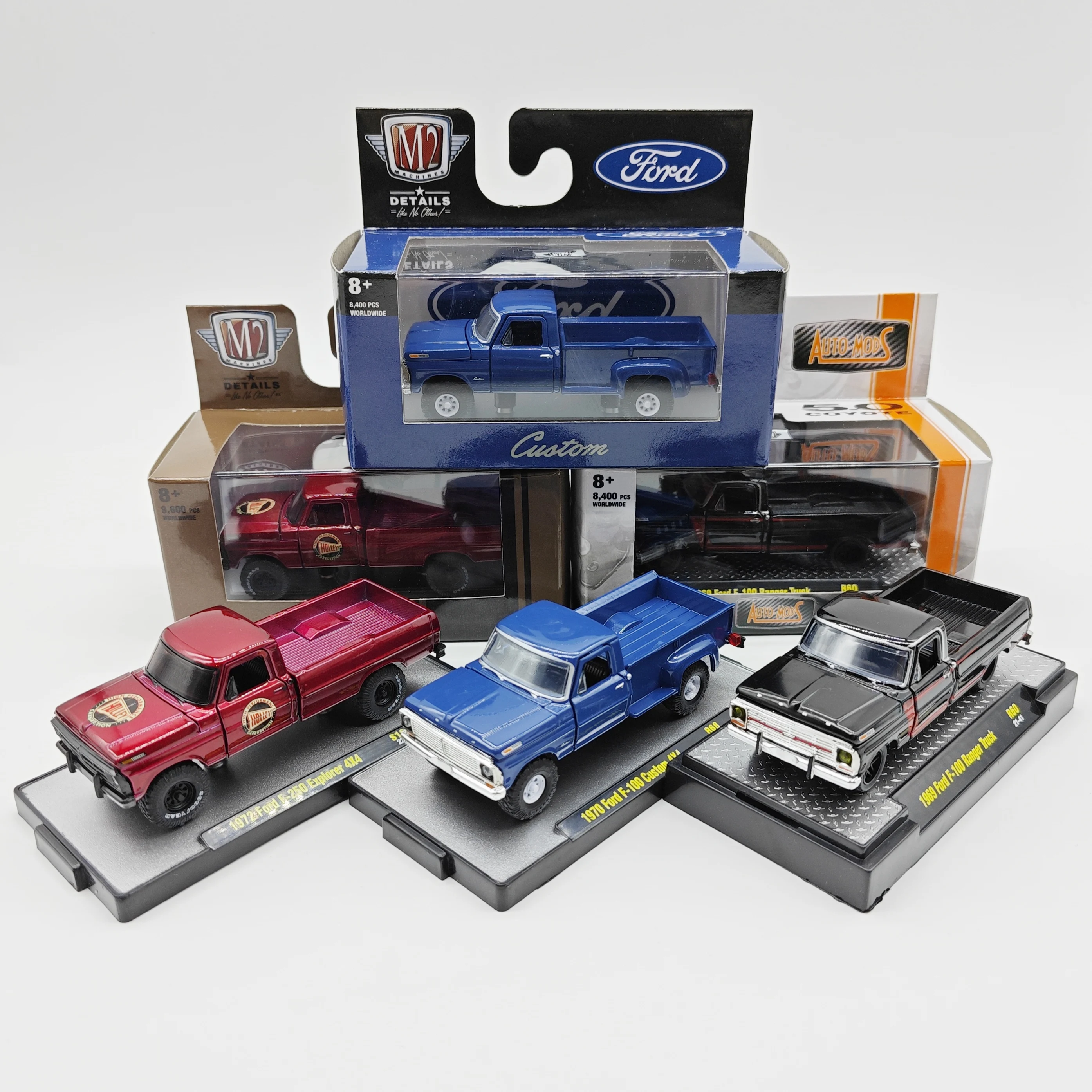 M2 1:64 F-100 Pickup Truck F-250 4*4 Off-road pickup Alloy car model Collection gift
M2 1:64 F-100 Pickup Truck F-250 4*4 Off-road pickup Alloy car model Collection gift