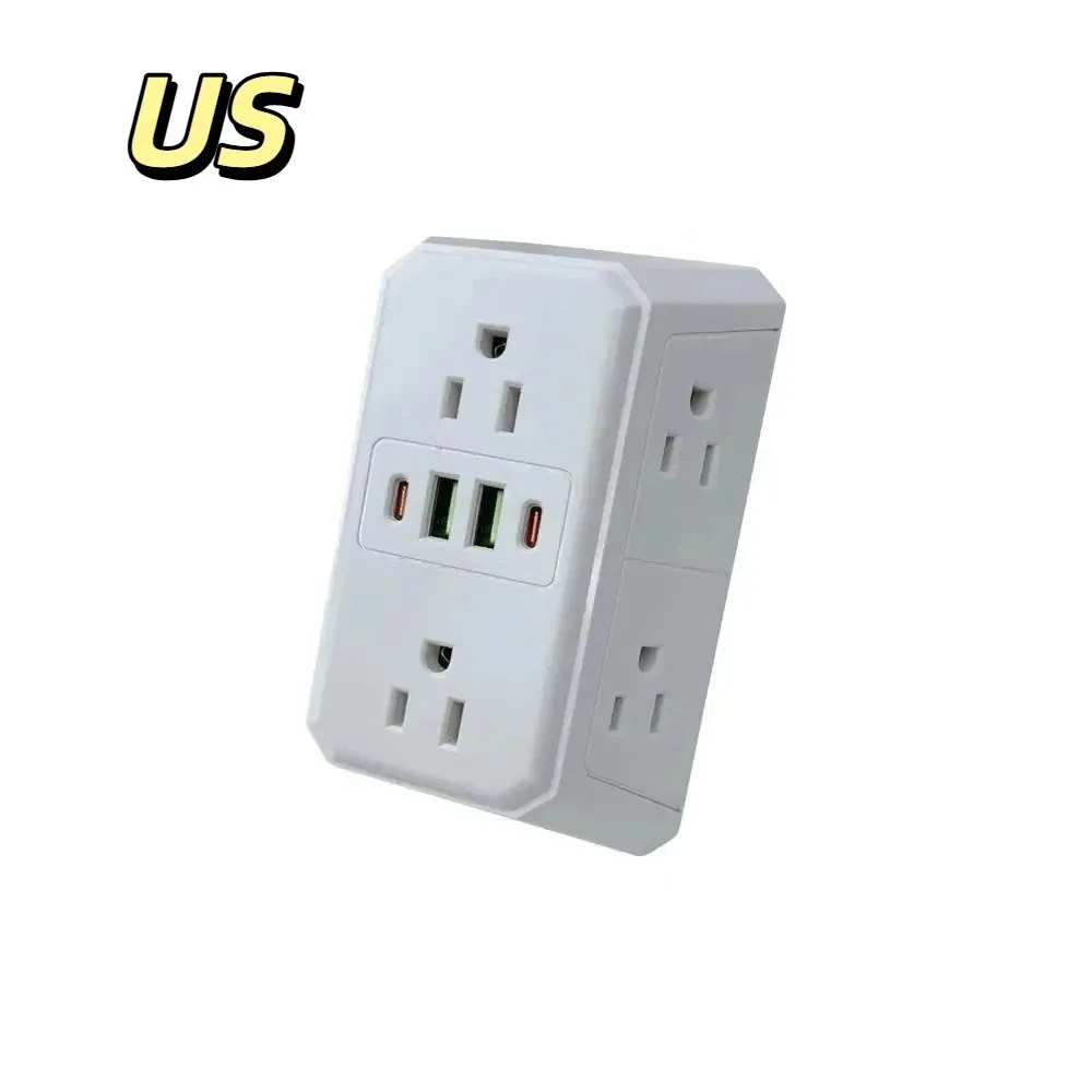 US Plug Multi Port Expander Flame-Retardant Material Multiple USB Ports Six Outlet Power Splitter for US
US Plug Multi Port Expander Flame-Retardant Material Multiple USB Ports Six Outlet Power Splitter for US