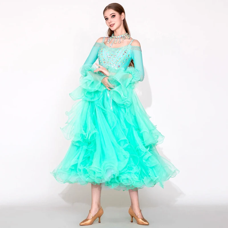 Standard Ballroom Dresses Women New Design Elegant Shiny Waltz Dancing Costume Adult Waltz Ballroom Competition Dance Dress
Standard Ballroom Dresses Women New Design Elegant Shiny Waltz Dancing Costume Adult Waltz Ballroom Competition Dance Dress