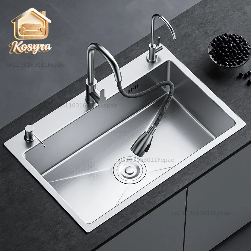 304 stainless steel sink large single thickened vegetable washing basin kitchen household sink dishwashing under-mount basin
304 stainless steel sink large single thickened vegetable washing basin kitchen household sink dishwashing under-mount basin