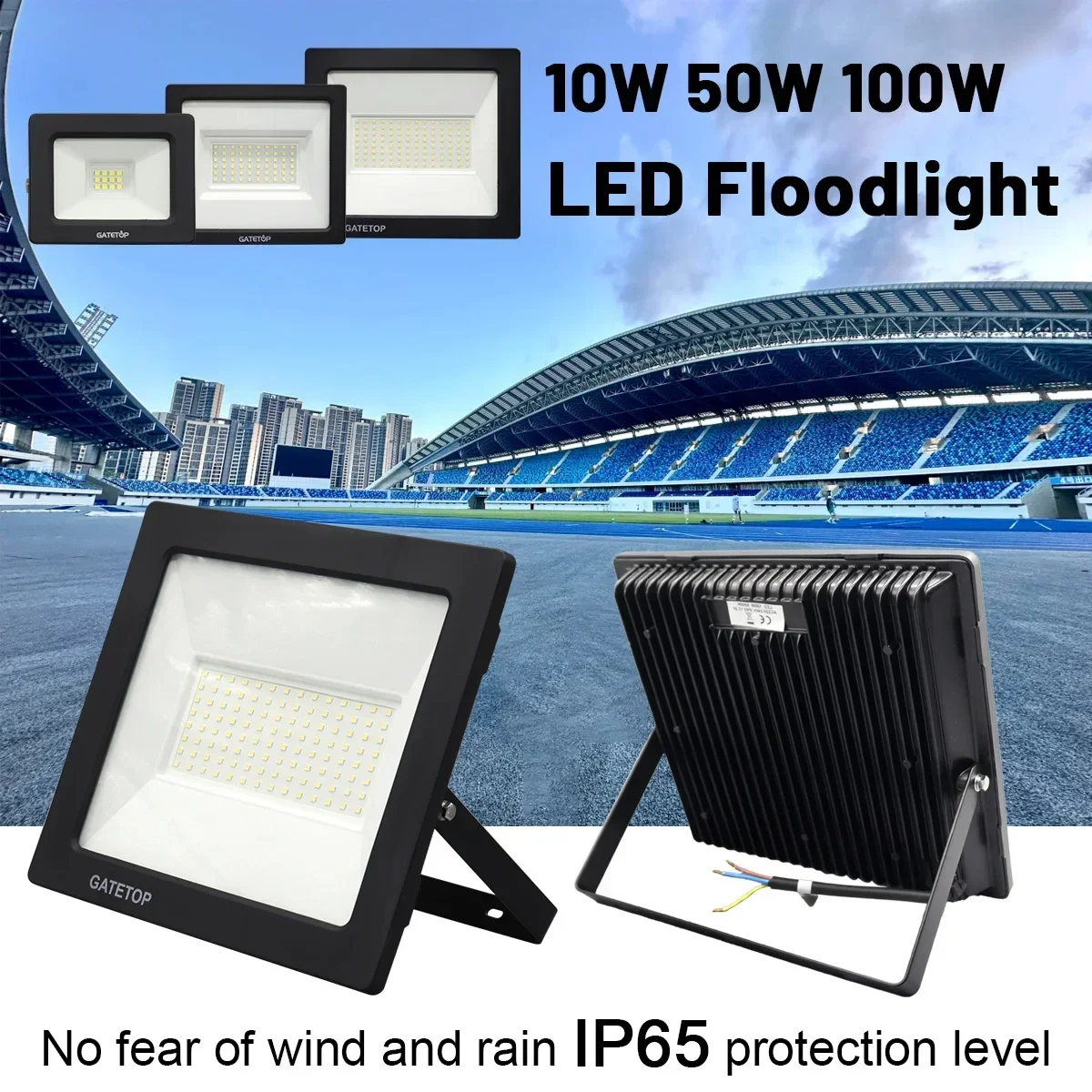 LED Flood Light 10W 50W 100W AC220V Outdoor IP65 Waterproof Reflector Spotlight Street Light Wall Lamps Garden Lighting
LED Flood Light 10W 50W 100W AC220V Outdoor IP65 Waterproof Reflector Spotlight Street Light Wall Lamps Garden Lighting