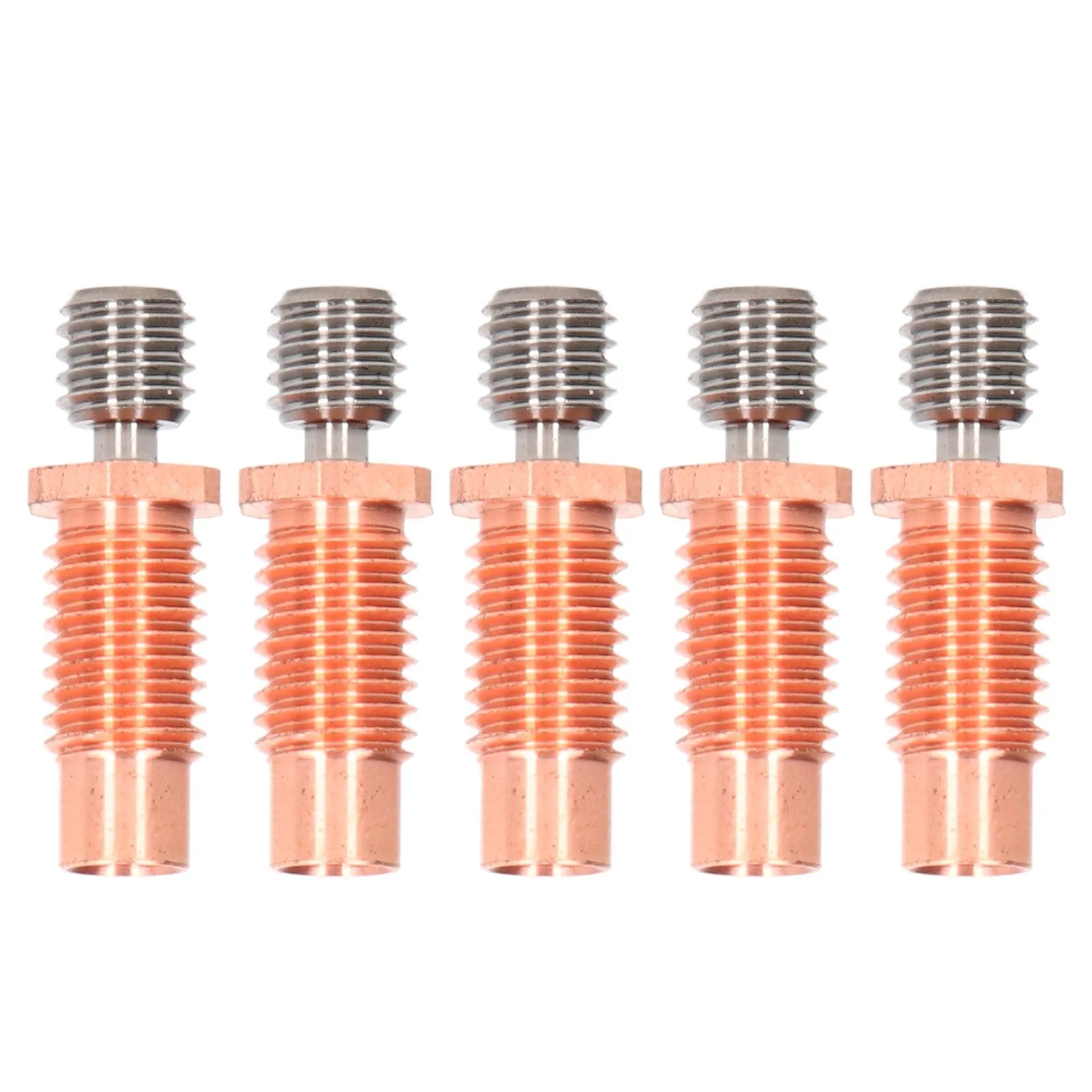 5 Pcs Bi Metal Throat High Hardness Wear Resistance 3D Printer Heatbreak Throat Tube with M6 M7 Thread
5 Pcs Bi Metal Throat High Hardness Wear Resistance 3D Printer Heatbreak Throat Tube with M6 M7 Thread