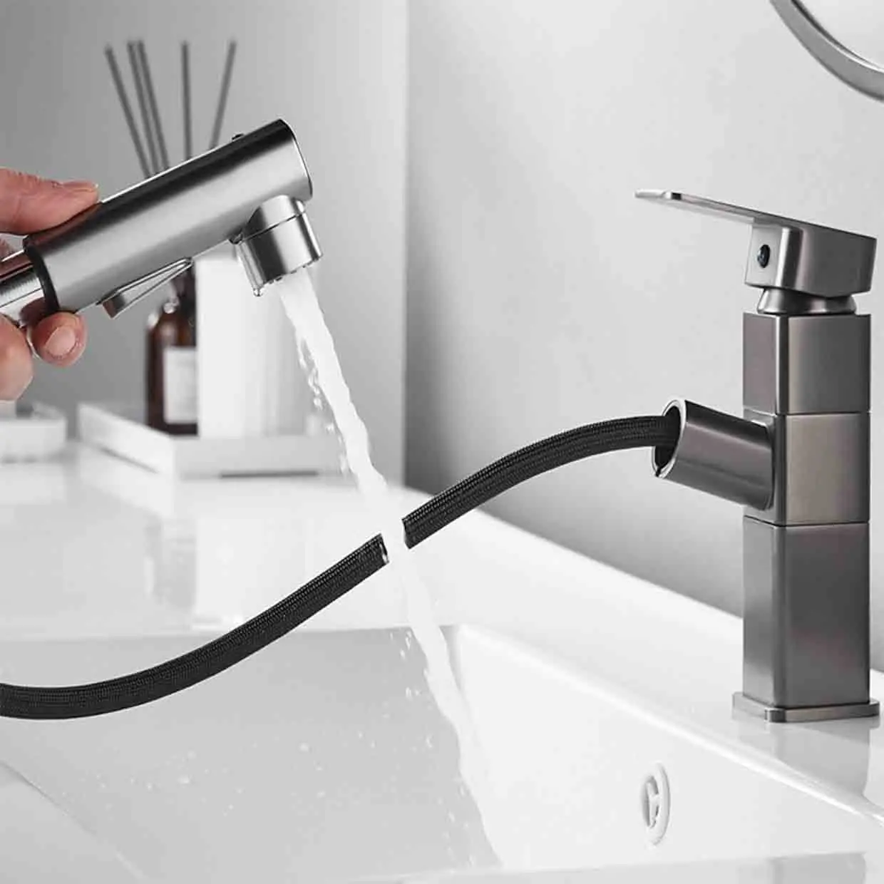 All-copper Basin Pull-out Faucet Washbasin Hot And Cold Water Tap Free Drawing Faucet Dual-control Upwelling Water Faucet
All-copper Basin Pull-out Faucet Washbasin Hot And Cold Water Tap Free Drawing Faucet Dual-control Upwelling Water Faucet