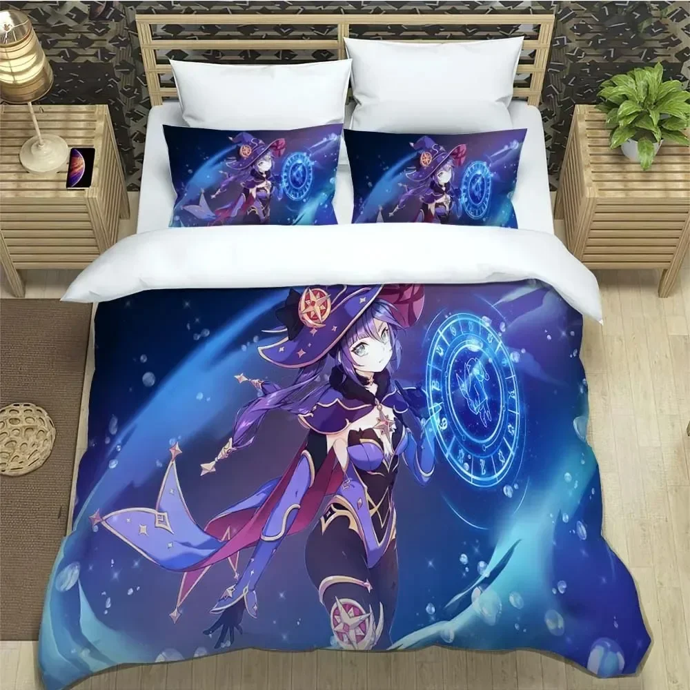 Genshin Digital Printed Polyester Bedding Set For Boys And Girls Three Piece Comfortable Soft Couple Gift Bedding Set
Genshin Digital Printed Polyester Bedding Set For Boys And Girls Three Piece Comfortable Soft Couple Gift Bedding Set