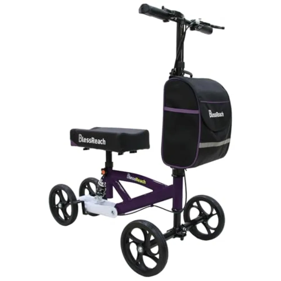 Steerable Knee Walker Deluxe Medical Scooter for Foot Injuries Compact Crutches with Dual Rear On-Wheel Brake and Shock Absorpt
Steerable Knee Walker Deluxe Medical Scooter for Foot Injuries Compact Crutches with Dual Rear On-Wheel Brake and Shock Absorpt