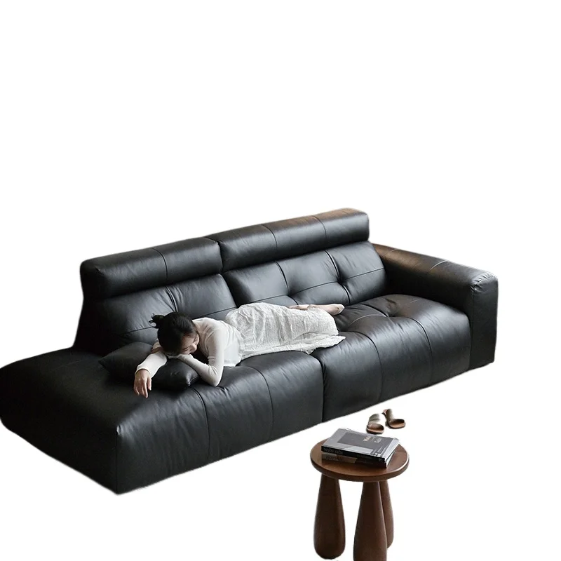 Modern simple leather sofa three-person straight row first layer cowhide retro medieval style can be customized
Modern simple leather sofa three-person straight row first layer cowhide retro medieval style can be customized