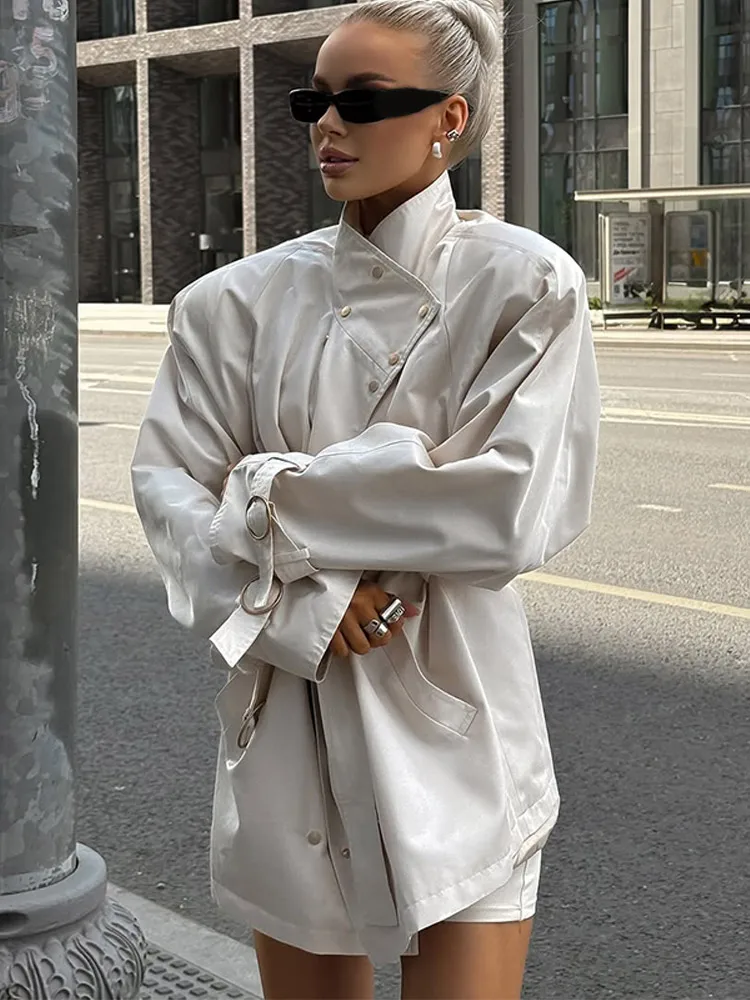 Women Solid Mid-length Coat Double-breasted Maxi Sleeves High Neck Pocket Coats 2025 New Chic Lady Commute Outerwear Daily Wear
Women Solid Mid-length Coat Double-breasted Maxi Sleeves High Neck Pocket Coats 2025 New Chic Lady Commute Outerwear Daily Wear