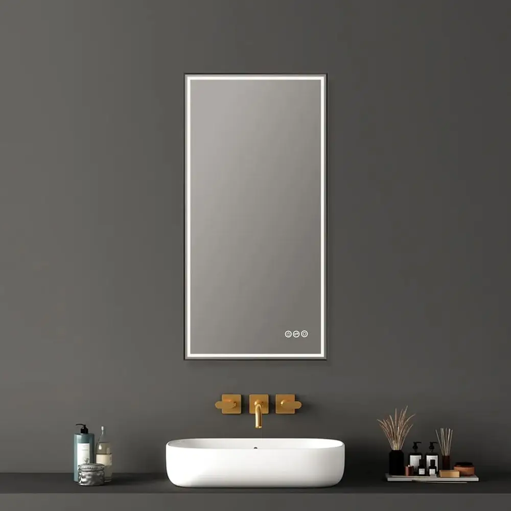 18x36 LED Backlit Vanity Mirror, Dimmable, 3 Color Temps, Anti-Fog, Shatterproof, 90+ CRI, Hardwired/Plug-in
18x36 LED Backlit Vanity Mirror, Dimmable, 3 Color Temps, Anti-Fog, Shatterproof, 90+ CRI, Hardwired/Plug-in