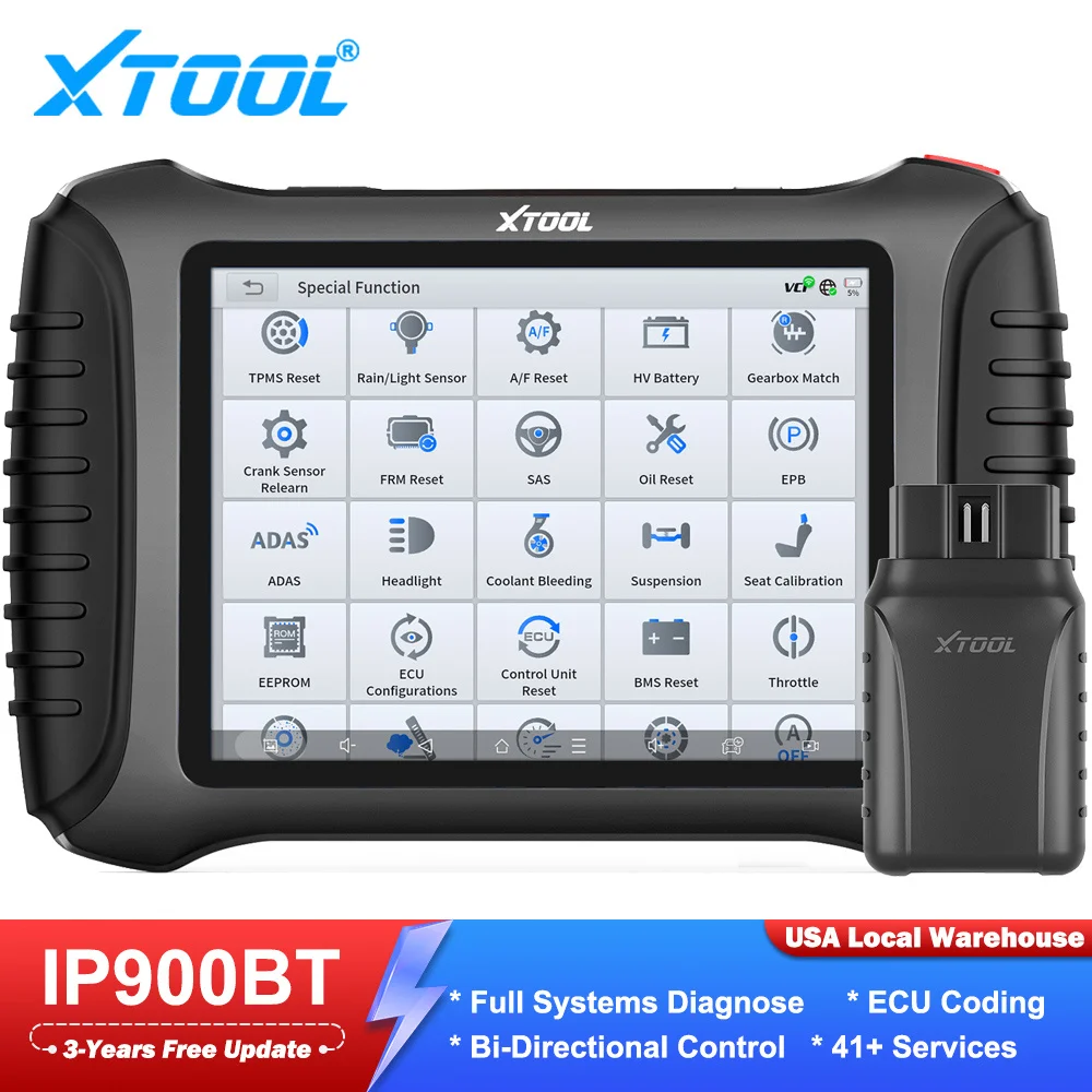 Newest XTOOL IP900BT BT Automotive Scanner Full Systems ECU Coding 41+ Reset Car Diagnostic Tools CAN FD DOIP FCA VS XTOOL D8W
Newest XTOOL IP900BT BT Automotive Scanner Full Systems ECU Coding 41+ Reset Car Diagnostic Tools CAN FD DOIP FCA VS XTOOL D8W