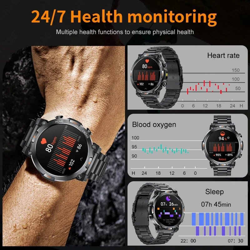 Smartwtach Men 1.43 Inch Men Watch Health Monitoring Sports Flashlight Smart Watch Bluetooth Call Watches
Smartwtach Men 1.43 Inch Men Watch Health Monitoring Sports Flashlight Smart Watch Bluetooth Call Watches