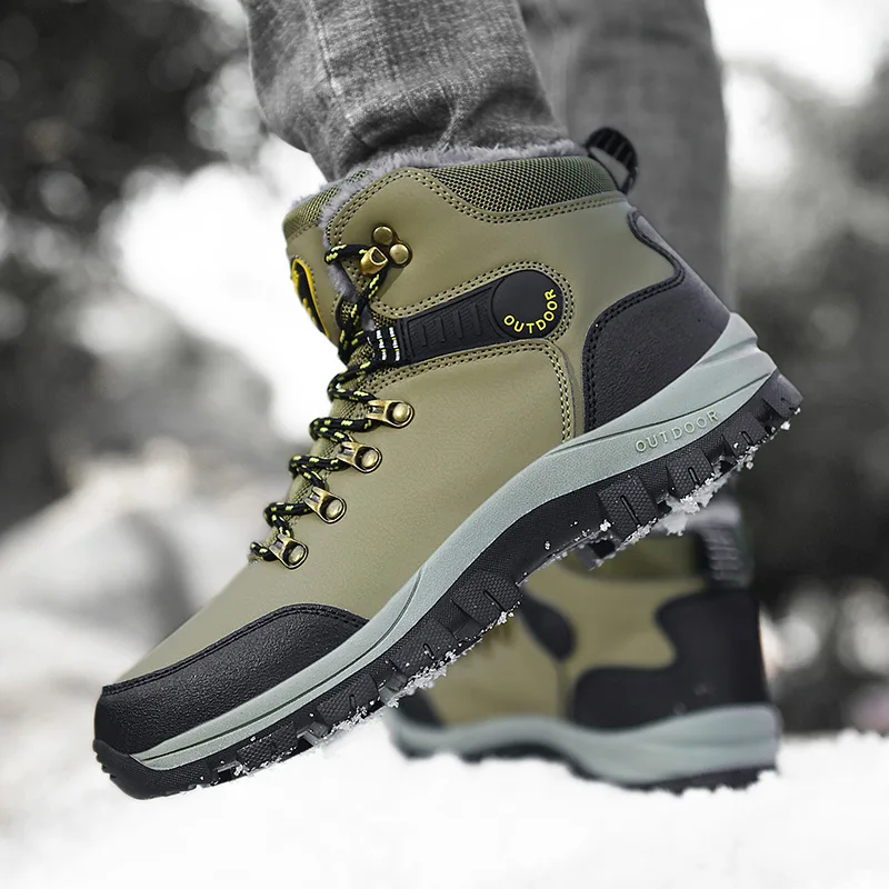Winter Men's Boots 2021 New Waterproof Plush Snow Boots Outdoor Man Shoes Safety Boot PU Leather Work Hiking Origin Brand Design
Winter Men's Boots 2021 New Waterproof Plush Snow Boots Outdoor Man Shoes Safety Boot PU Leather Work Hiking Origin Brand Design