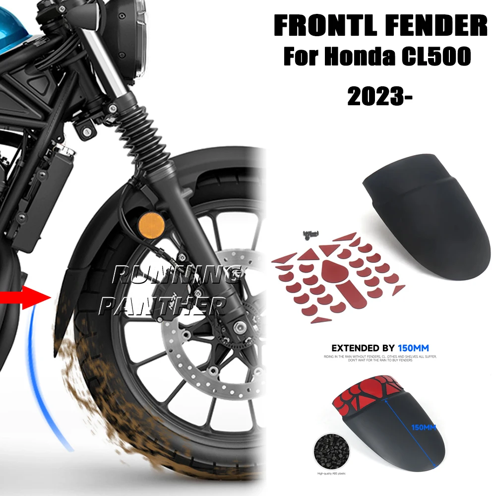 New Motorcycle Accessories Front Extender Fender Plastic Black For Honda CL500 CL 500 cl500 2023 2024
New Motorcycle Accessories Front Extender Fender Plastic Black For Honda CL500 CL 500 cl500 2023 2024