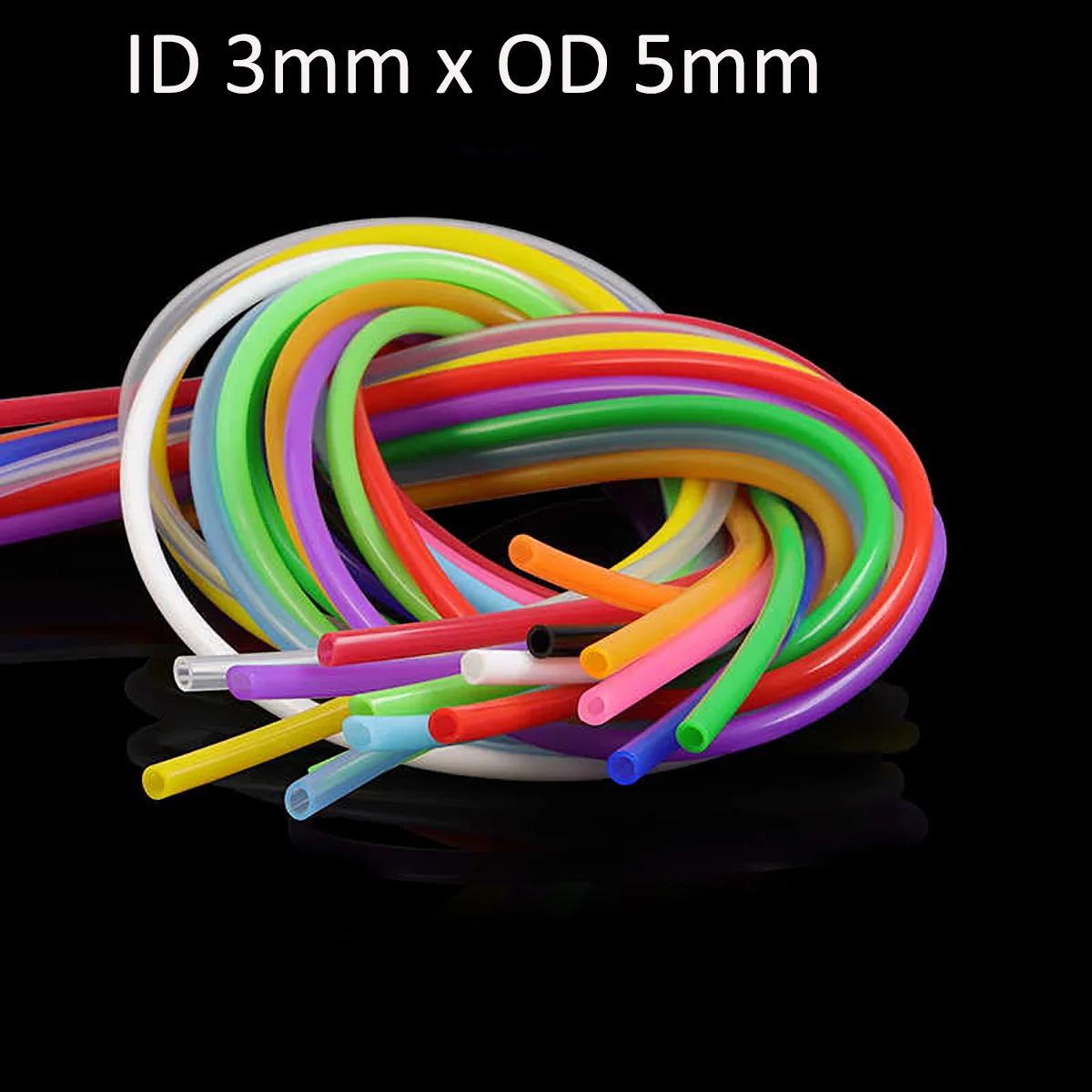3mmx5mm ID 3mm OD 5mm Food Grade Silicone Tube Soft Hose Pipe Flexible Tubes Transparent Red White Green Blue Yellow Pink Black
3mmx5mm ID 3mm OD 5mm Food Grade Silicone Tube Soft Hose Pipe Flexible Tubes Transparent Red White Green Blue Yellow Pink Black