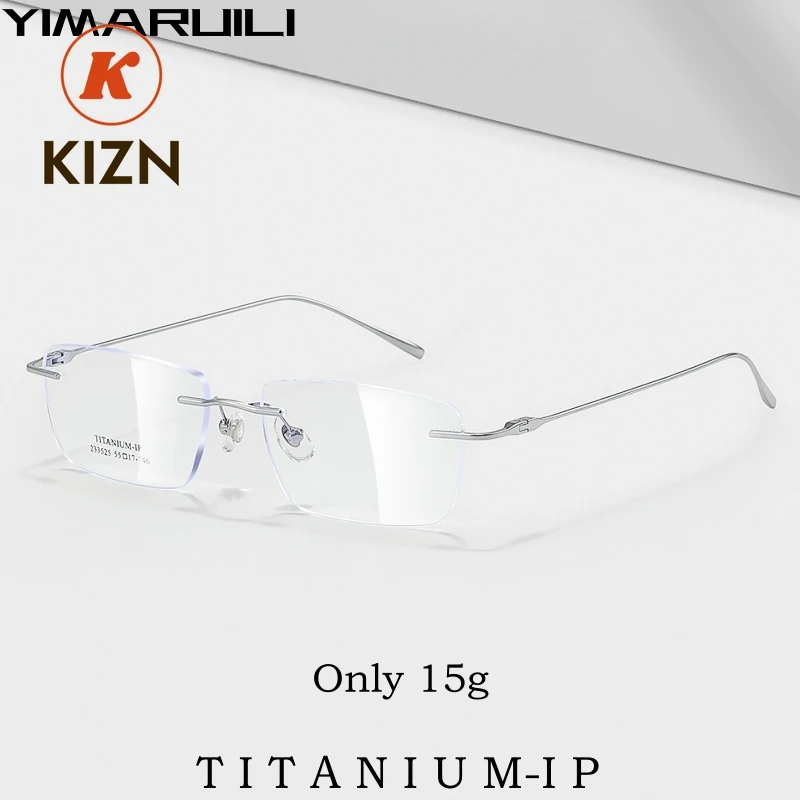 KIZN Ultra-light Business Rimless Glasses Frame Men Super Titanium Simple Women's Glasses Light Luxury Pure Frames 233525WK
KIZN Ultra-light Business Rimless Glasses Frame Men Super Titanium Simple Women's Glasses Light Luxury Pure Frames 233525WK