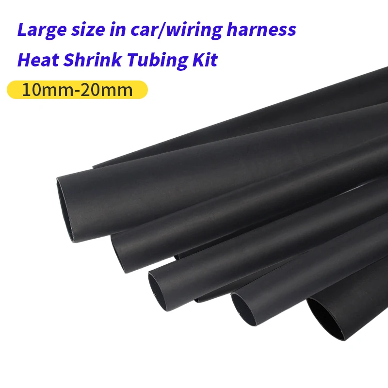 Black heat shrink tubing group 10mm~20mm automotive cable harness maintenance DIY 1 meter each
Black heat shrink tubing group 10mm~20mm automotive cable harness maintenance DIY 1 meter each