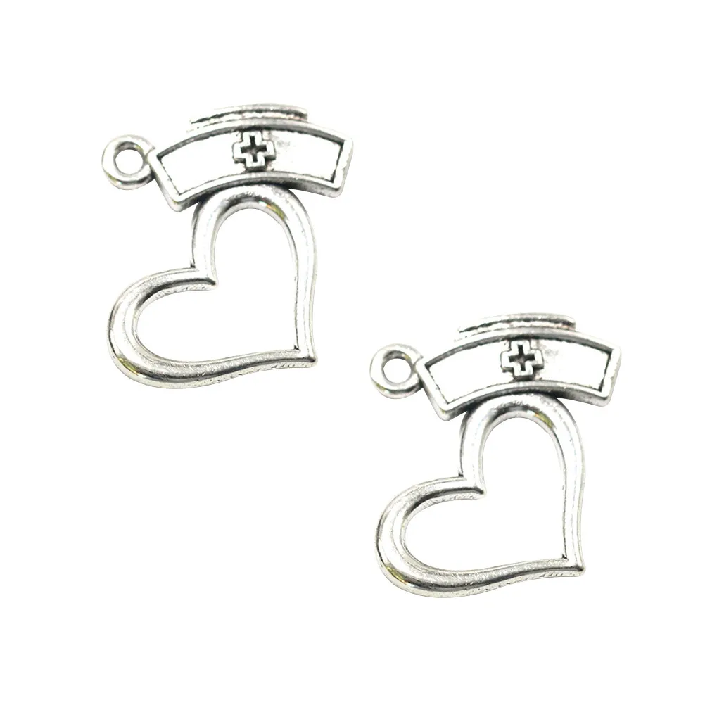 50Pcs Nurse Heart Pendant Charms Alloy Durable Jewelry Making Accessories DIY Necklace Bracelet Silver
50Pcs Nurse Heart Pendant Charms Alloy Durable Jewelry Making Accessories DIY Necklace Bracelet Silver