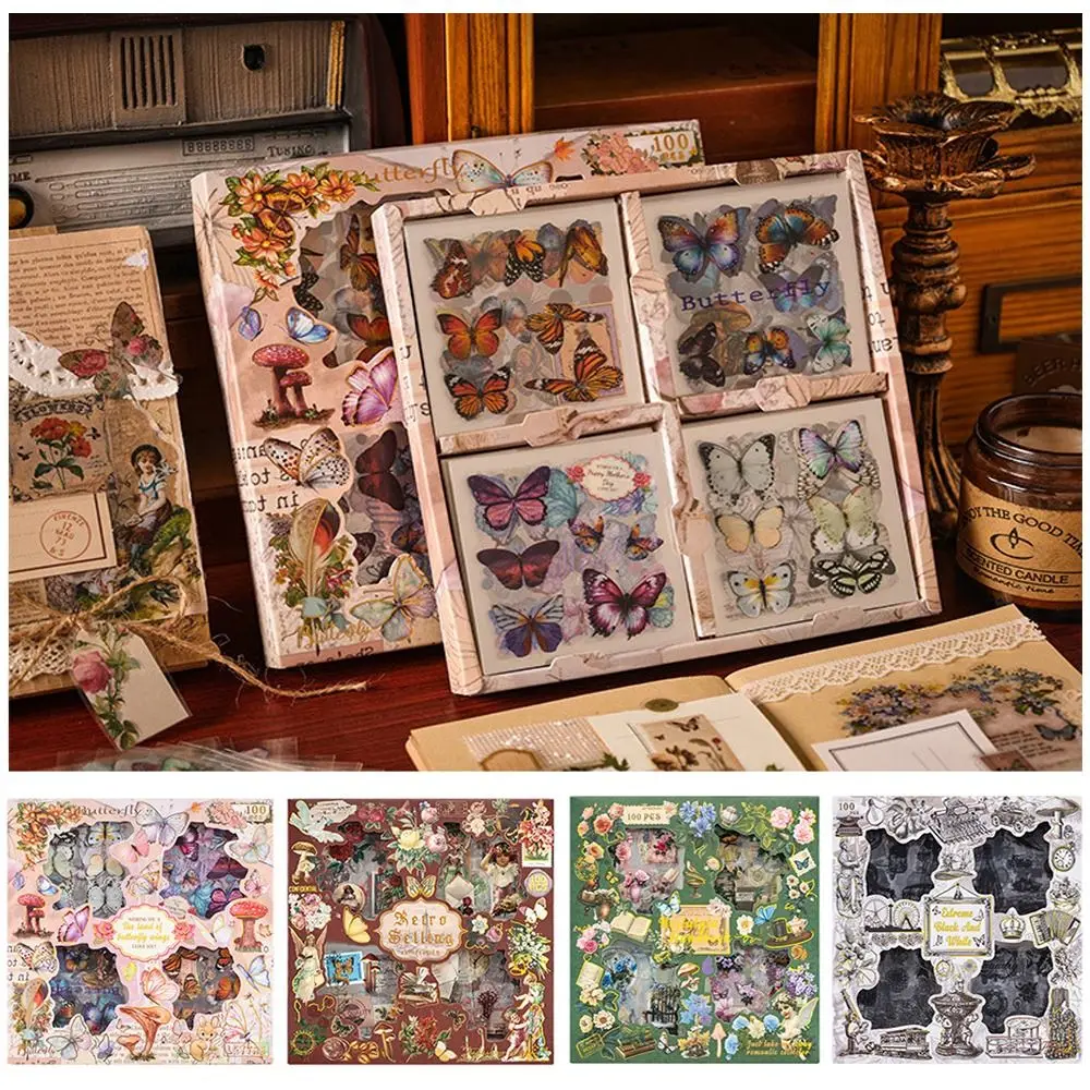 New PET Vintage Gift Box Stickers Cartoon Stationery DIY Handbook Stickers Material Scrapbooking Cartoon Decorative Stickers
New PET Vintage Gift Box Stickers Cartoon Stationery DIY Handbook Stickers Material Scrapbooking Cartoon Decorative Stickers