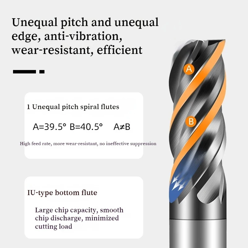 CNC Carbide Tungsten steel End Mill 4 Flutes U Slot Cutter High Hardness HRC70 for Cnc Stainless Steel Milling 1-20mm tools
CNC Carbide Tungsten steel End Mill 4 Flutes U Slot Cutter High Hardness HRC70 for Cnc Stainless Steel Milling 1-20mm tools