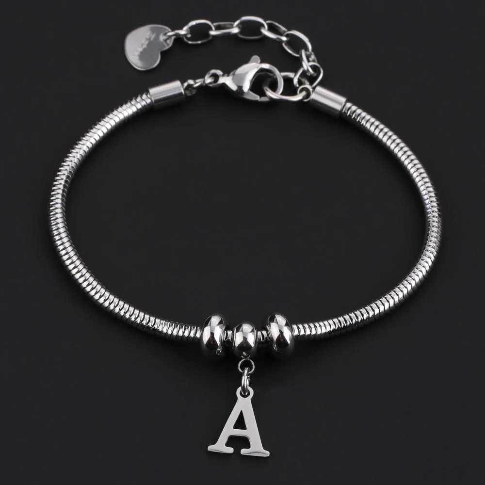 Full Stainless Steel 26 Letters Women Bracelet On Hand High Quality Fashion Jewelry A-Z Single Letter Original Gift Wholesale
Full Stainless Steel 26 Letters Women Bracelet On Hand High Quality Fashion Jewelry A-Z Single Letter Original Gift Wholesale