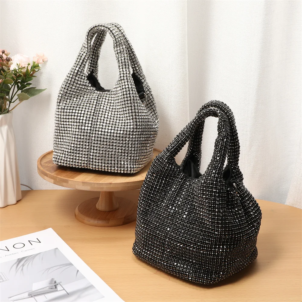Handle Rhinestones Evening Clutch Bag Shopping Bags Women Handbag Shoulder Bag Shiny Crystal Clutch Fashion Purse Bucket Bag
Handle Rhinestones Evening Clutch Bag Shopping Bags Women Handbag Shoulder Bag Shiny Crystal Clutch Fashion Purse Bucket Bag