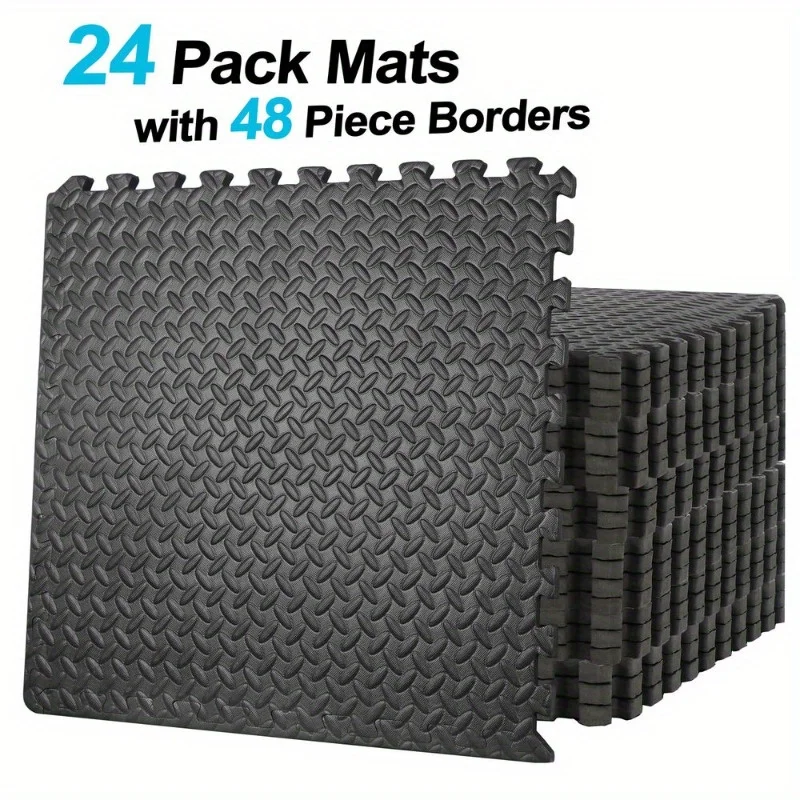 24 PCS Puzzle Exercise Mat Safe EVA Foam Interlock Protective Floor 96 Sq Ft GYM
24 PCS Puzzle Exercise Mat Safe EVA Foam Interlock Protective Floor 96 Sq Ft GYM