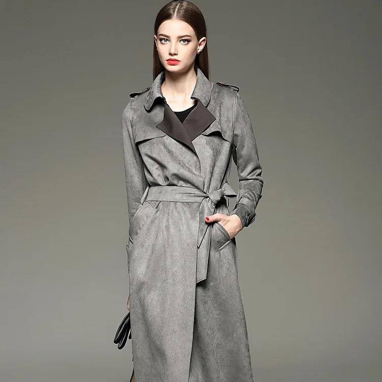 Autumn Winter New Trench Coat Women's Fashion Long Slim Thin Windbreaker Suede Deerskin Velvet Elegant Slim Trenchcoat
Autumn Winter New Trench Coat Women's Fashion Long Slim Thin Windbreaker Suede Deerskin Velvet Elegant Slim Trenchcoat