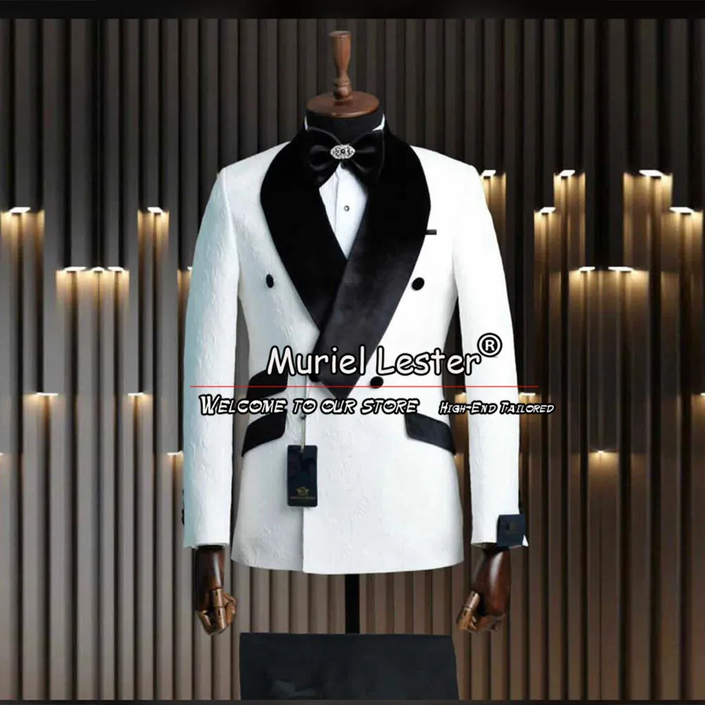 Royal Groom Wedding Tuxedos Formal Party Boyfriend Clothing Floral Jacquard Blazer Pants 2 Pieces Man Banquet Evenming Dress
Royal Groom Wedding Tuxedos Formal Party Boyfriend Clothing Floral Jacquard Blazer Pants 2 Pieces Man Banquet Evenming Dress