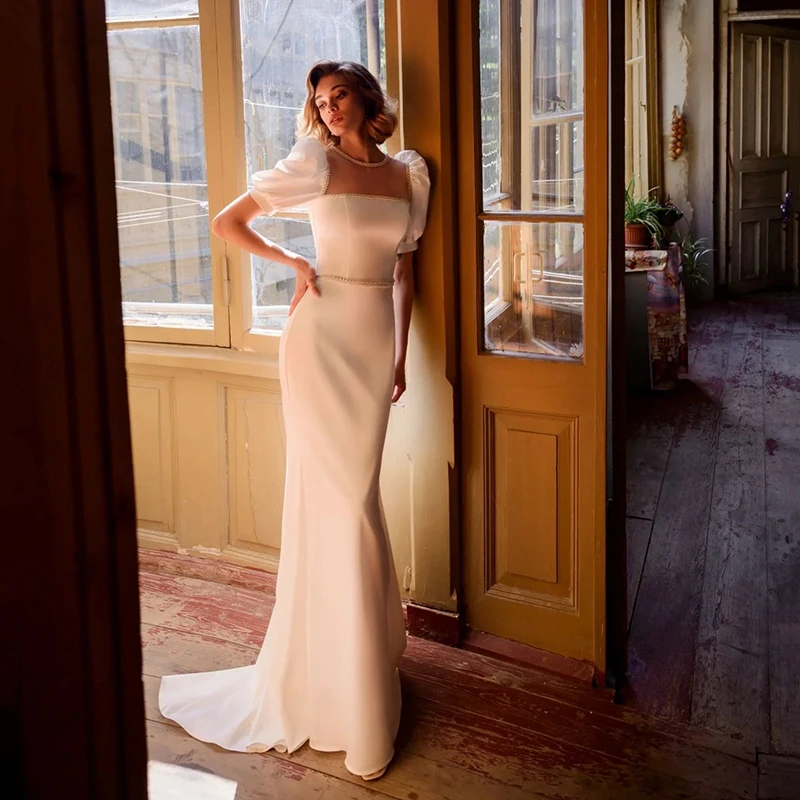 Eightree Vintage Mermaid Wedding Dresses Short Sleeve Square Collar Evening Wedding Gowns Formal Bridal Prom Dress Customized
Eightree Vintage Mermaid Wedding Dresses Short Sleeve Square Collar Evening Wedding Gowns Formal Bridal Prom Dress Customized