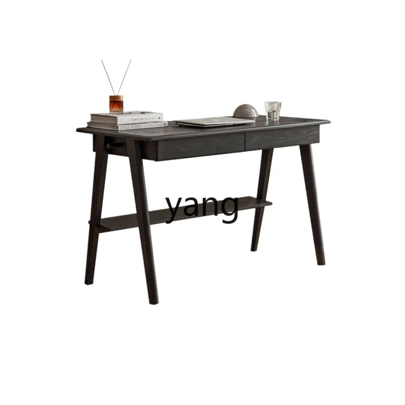 LH solid wood desk simple with drawers study home black desk writing desk
LH solid wood desk simple with drawers study home black desk writing desk