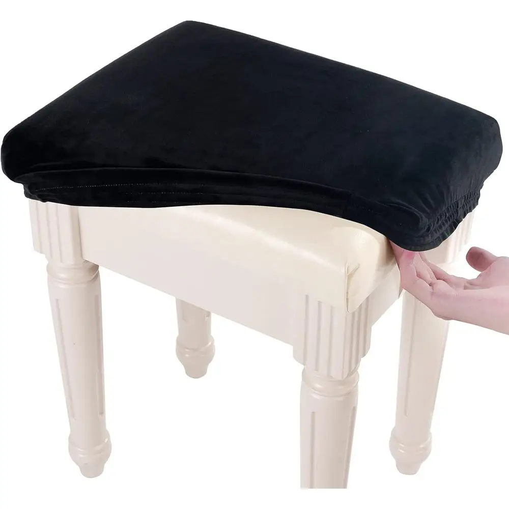 Stretch Washable Velvet Vanity Bench Cover, 15-19.5 L x 11.8-15.7 W, Black, XS
Stretch Washable Velvet Vanity Bench Cover, 15-19.5 L x 11.8-15.7 W, Black, XS