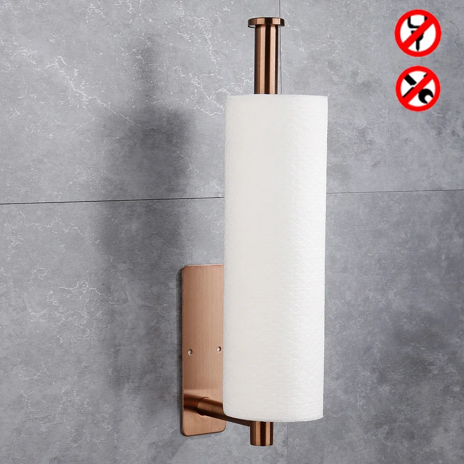 Rose Gold Toilet Paper Holder Adhesive 304 Stainless Steel for Bathroom Kitchen Paper Towel Roll Rack Long Tissue Hanging Black
Rose Gold Toilet Paper Holder Adhesive 304 Stainless Steel for Bathroom Kitchen Paper Towel Roll Rack Long Tissue Hanging Black