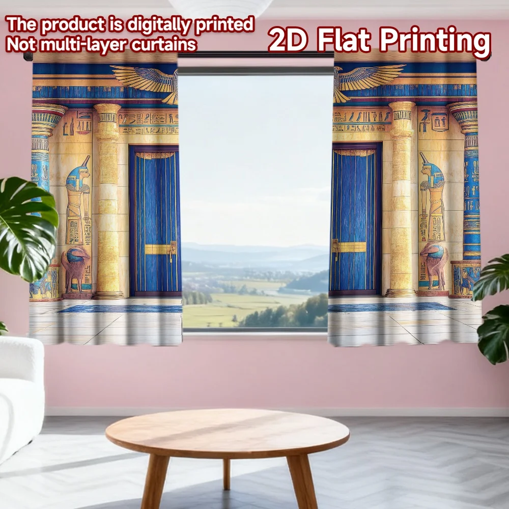 2D flat printing 2pcs Drapes Egyptian Themed Doorway Digital Printed Polyester Drapes Family Party for Drapes for Bedroom Window
2D flat printing 2pcs Drapes Egyptian Themed Doorway Digital Printed Polyester Drapes Family Party for Drapes for Bedroom Window